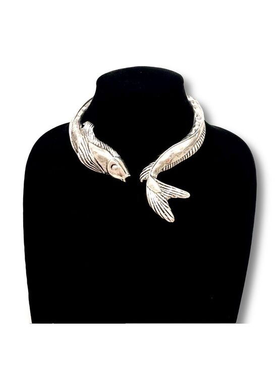 Zara Jewelry - Artisan Stunning Silver Pescas Koi Collar Necklace | NEW